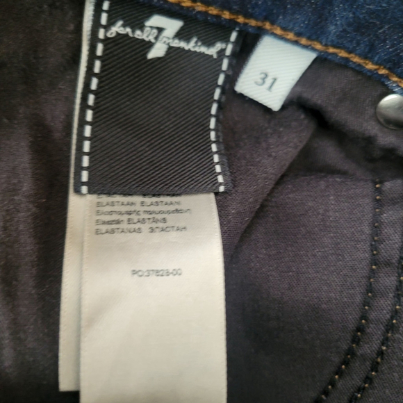 7 For All Mankind LUXE PERFORMANCE Straight Capri Jeans 31. Waist 32 Inseam 26 - Picture 9 of 9
